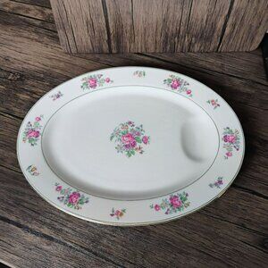 Theodore Haviland Arlington Serving Platter 14" Mid-Century Floral Cottagecore